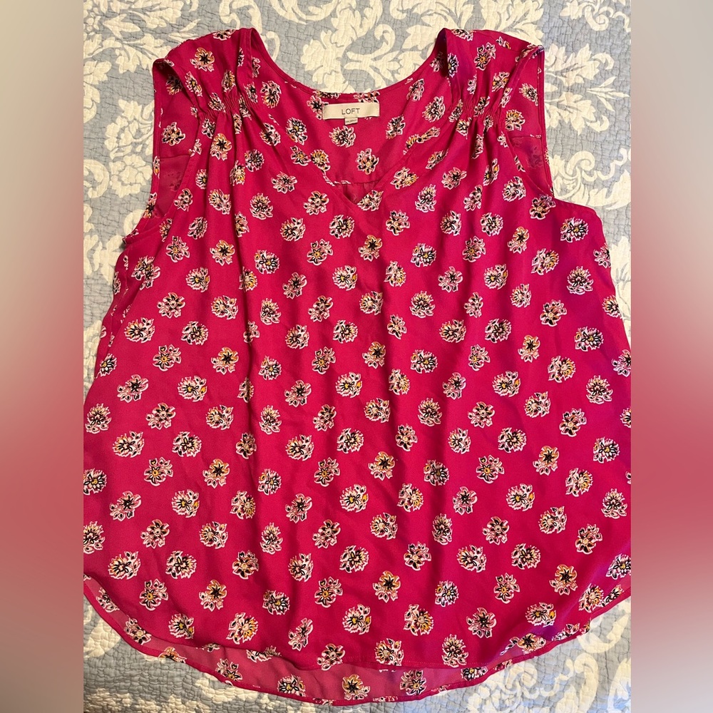 Loft deep fuschia blouse, sz XXL